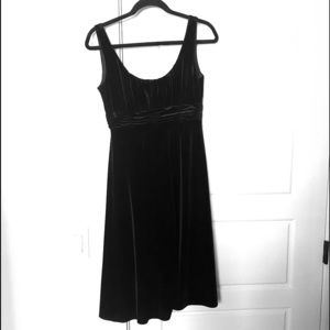 Dress Black Faux Velvet